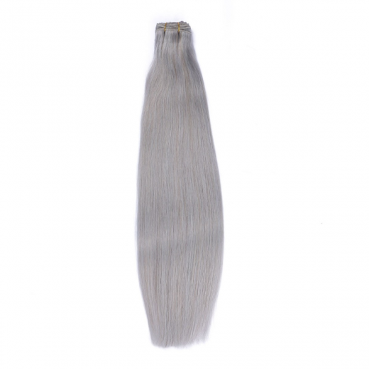 Echthaar Tressen - Weft Extentions - Silver 60 cm