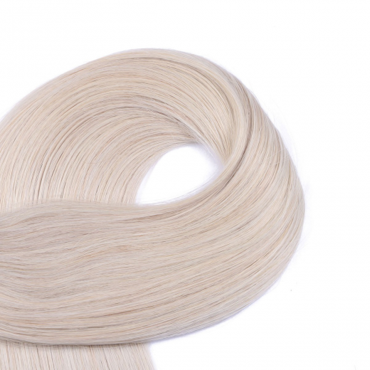 Echthaar Tressen - Weft Extentions - Grau / Grey 50 cm