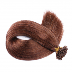 25 x Keratin Bonding Hair Extensions - 33 Rotbraun - 120%...