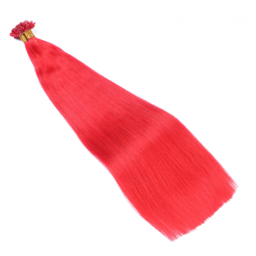 25 x Keratin Bonding Hair Extensions - Red - 100% Echthaar - NOVON EXTENTIONS