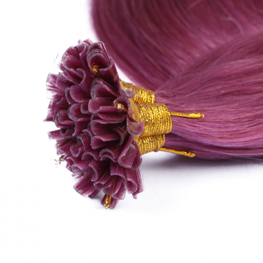Bonding Extensions Violett &ndash; 100 % Echthaar