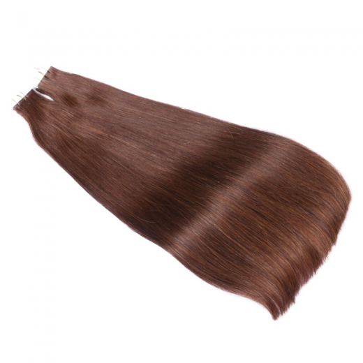 10 x Tape In - 4 Schokobraun Hair Extensions - 2,5g - NOVON EXTENTIONS 60 cm