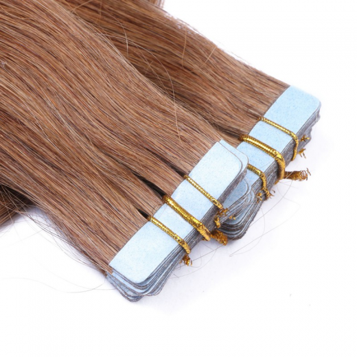 Tape Extensions #8 Goldbraun &ndash; 100 % Echthaar