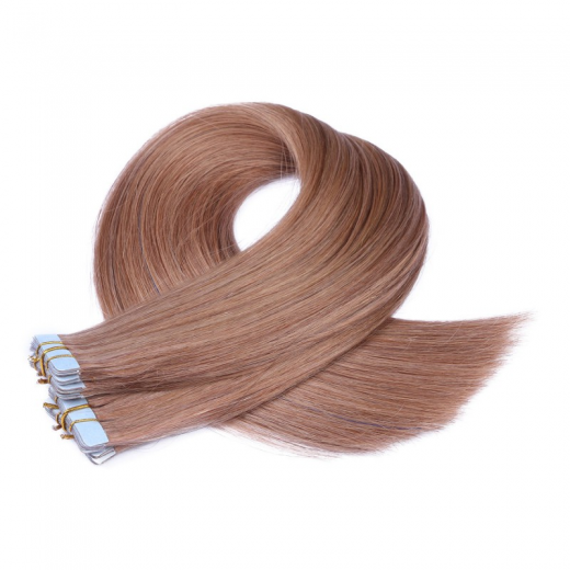 10 x Tape In - 10 Leichtbraun - Hair Extensions - 2,5g - 60 cm