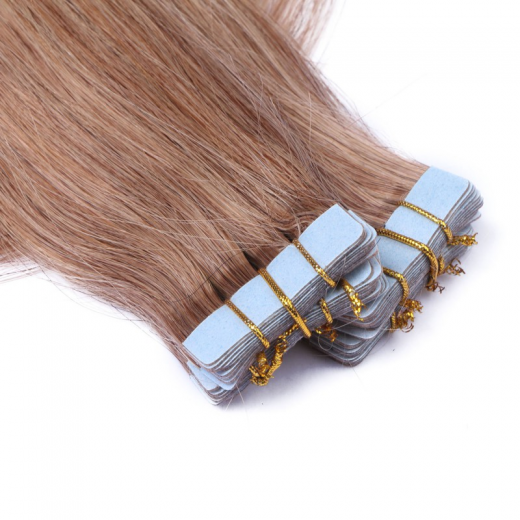 Tape Extensions #12 Hellbraun &ndash; 100 % Echthaar