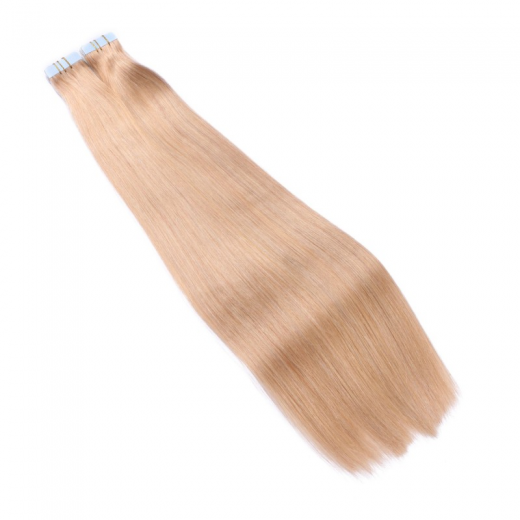 10 x Tape In - 20 Aschblond - Hair Extensions - 2,5g - NOVON EXTENTIONS 50 cm