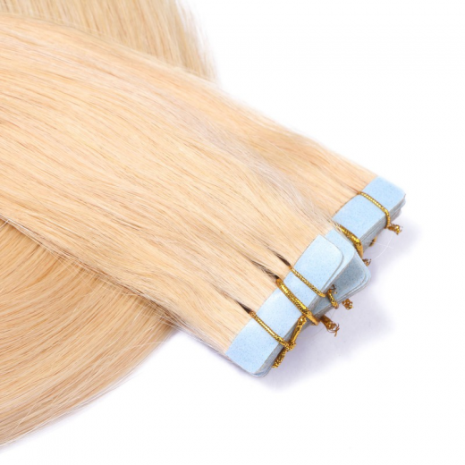 Tape Extensions #24 Goldblond &ndash; 100 % Echthaar