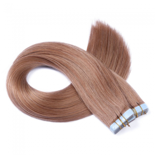 10 x Tape In - 27 Honigblond - Hair Extensions - 2,5g - NOVON EXTENTIONS 50 cm