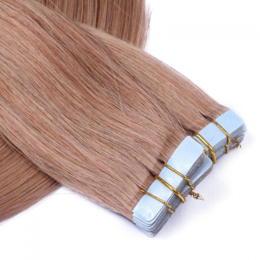 10 x Tape In - 27 Honigblond - Hair Extensions - 2,5g - NOVON EXTENTIONS 50 cm