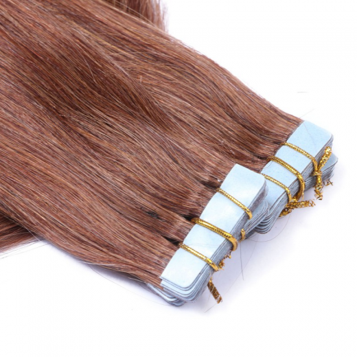 Tape Extensions #33 Rotbraun &ndash; 100 % Echthaar