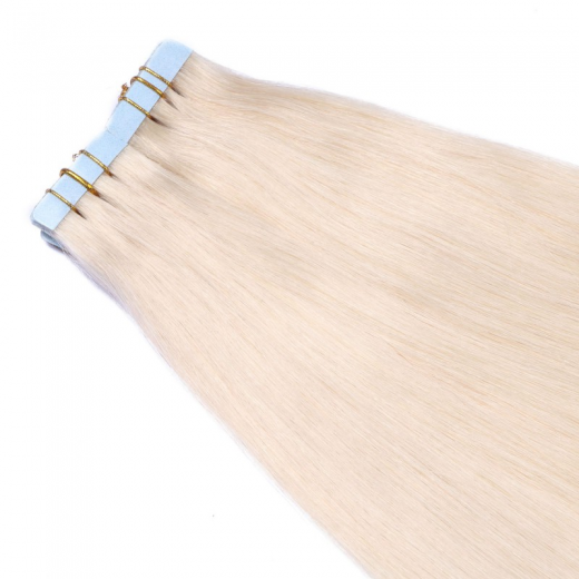 Tape-In Extensions &ndash; 60 Wei�blond &ndash; 10 Str�hnen � 2,5 g &ndash; 100 % Echthaar