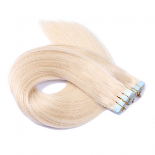 Tape-In Extensions &ndash; 60 Wei�blond &ndash; 60 cm