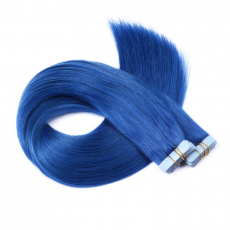 Tape Extensions Blue &ndash; 100 % Echthaar