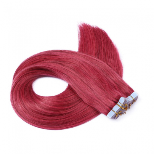 10 x Tape In - Burg - Hair Extensions - 2,5g - NOVON EXTENTIONS 50 cm