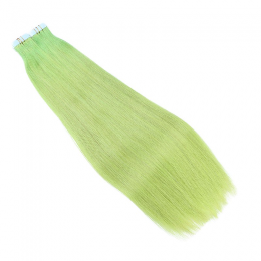 Tape Extensions Gr�n &ndash; 100 % Echthaar