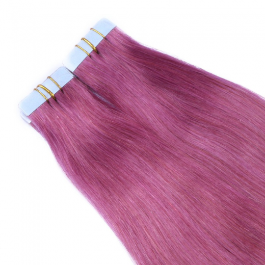 Tape Extensions Violett &ndash; 100 % Echthaar