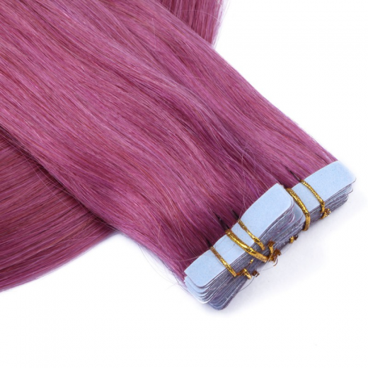 Tape Extensions Violett &ndash; 100 % Echthaar