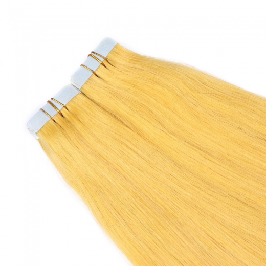 10 x Tape In - Yellow - Hair Extensions - 2,5g - NOVON EXTENTIONS 60 cm
