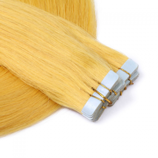 Tape Extensions Yellow &ndash; 100 % Echthaar
