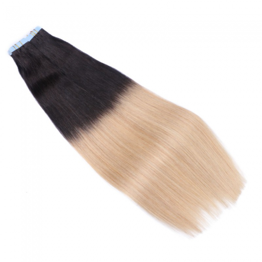 Tape Extensions #1B/24 Ombre &ndash; 100 % Echthaar