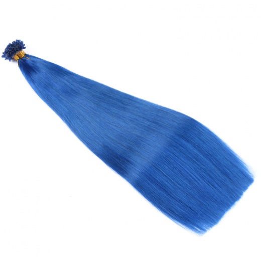 25 x Keratin Bonding Hair Extensions - Blue - 100% Echthaar - NOVON EXTENTIONS